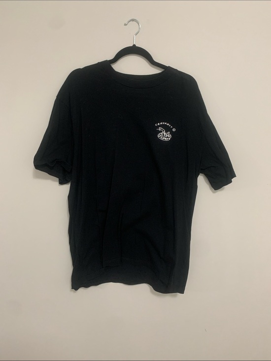 Carhartt Other - Carhartt Black Short-Sleeve Tee with Small White Chest Graphic